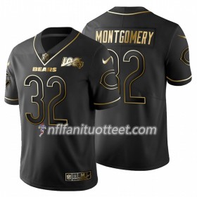 Miesten Chicago Bears NFL Pelipaita David Montgomery 32 Nike Musta Golden Edition 100th